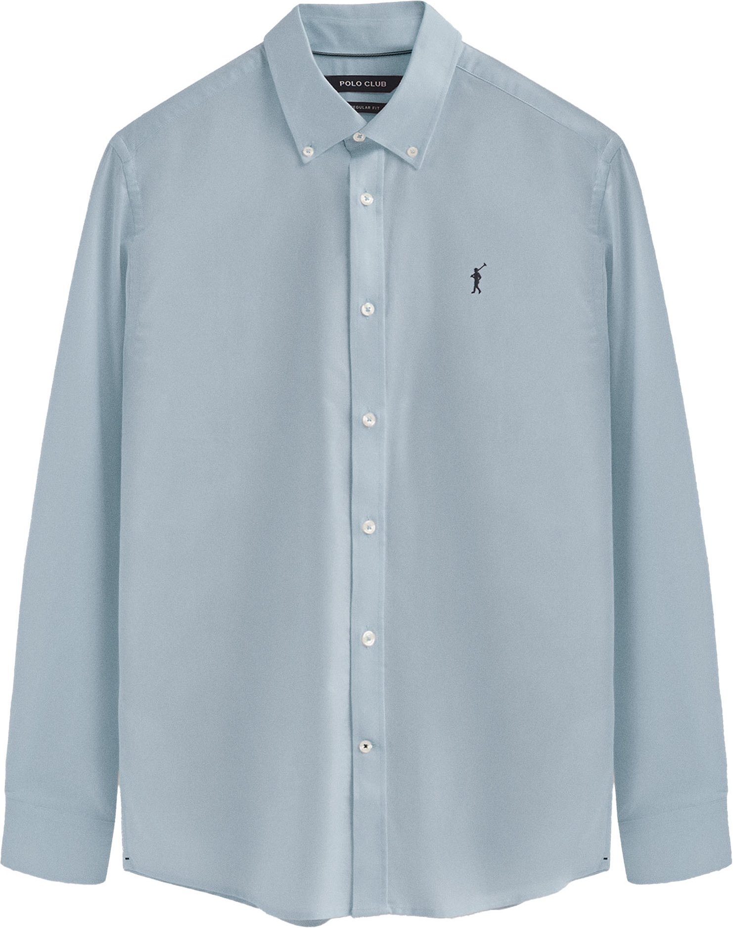 Hemd hellblau im Regular Fit mit Rigby Go-Logo