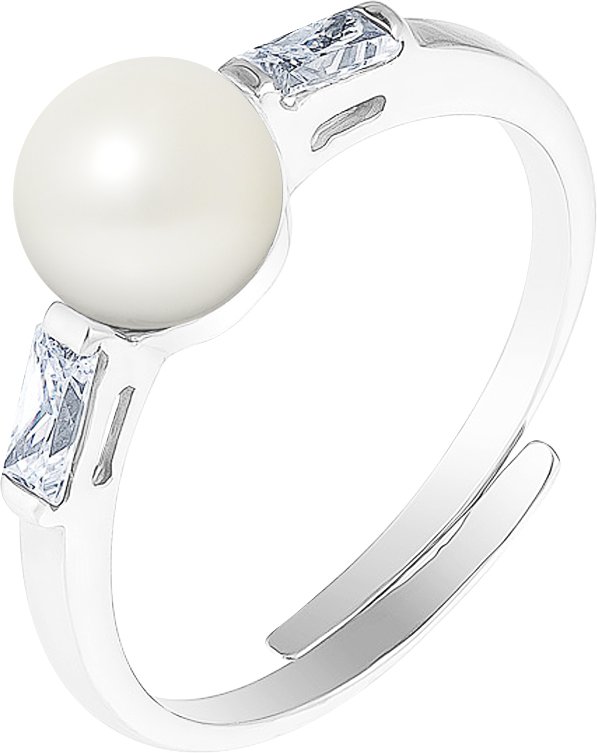 DIADEMA - Massiver Ring mit Süßwasserperle - Pure White Kollektion