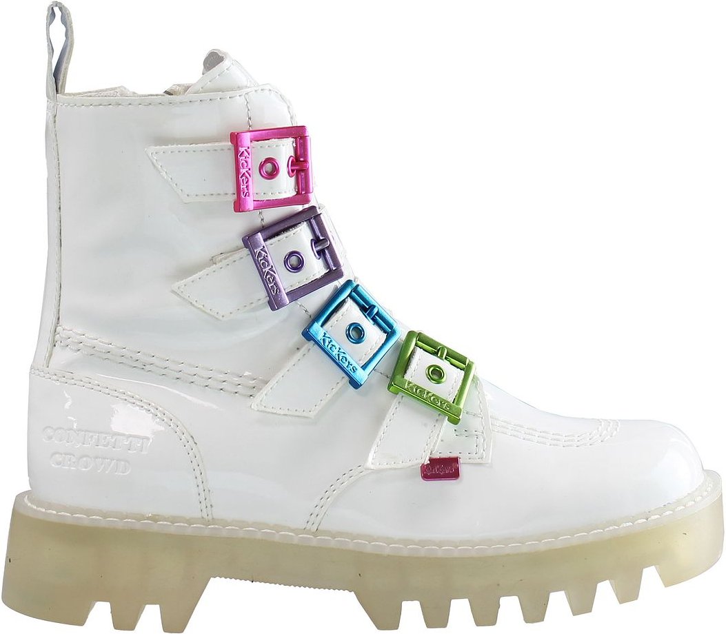 Kicker x Konfetti -Publikum Kizzie Höher Damen weiße Stiefel