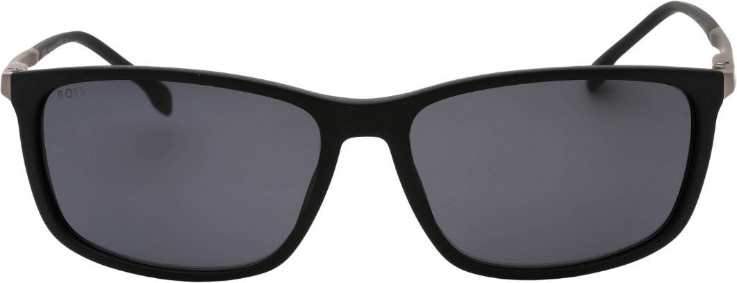 Hugo Boss Sonnenbrille mit grauen Glasern und mattschwarzen Glasern
