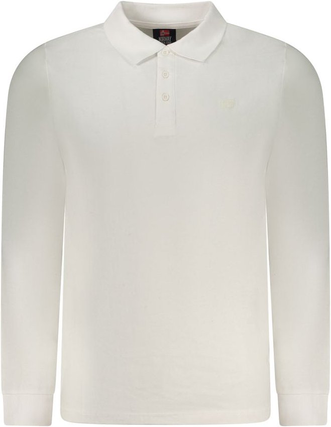 Norwegen 1963 Weißes Baumwolle Herren Polo Shirt