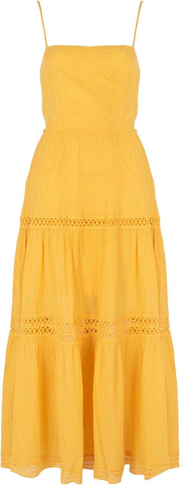 Guess Kleid Lace Up Damen gelb