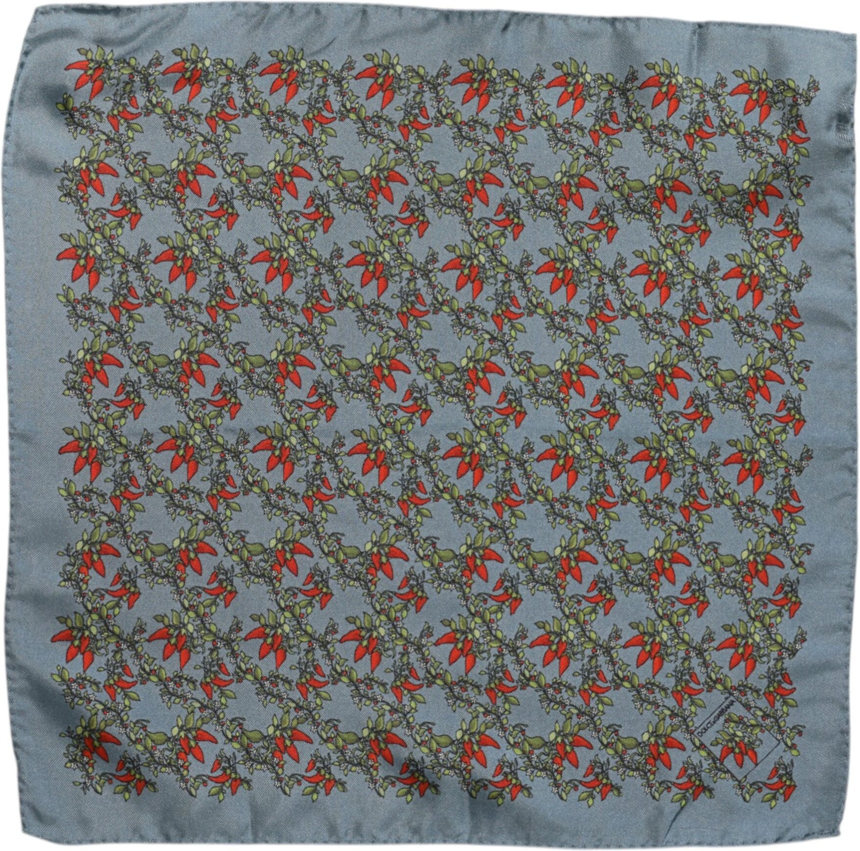 Grauer Chilis Seidentuch Herren Foulard Schal