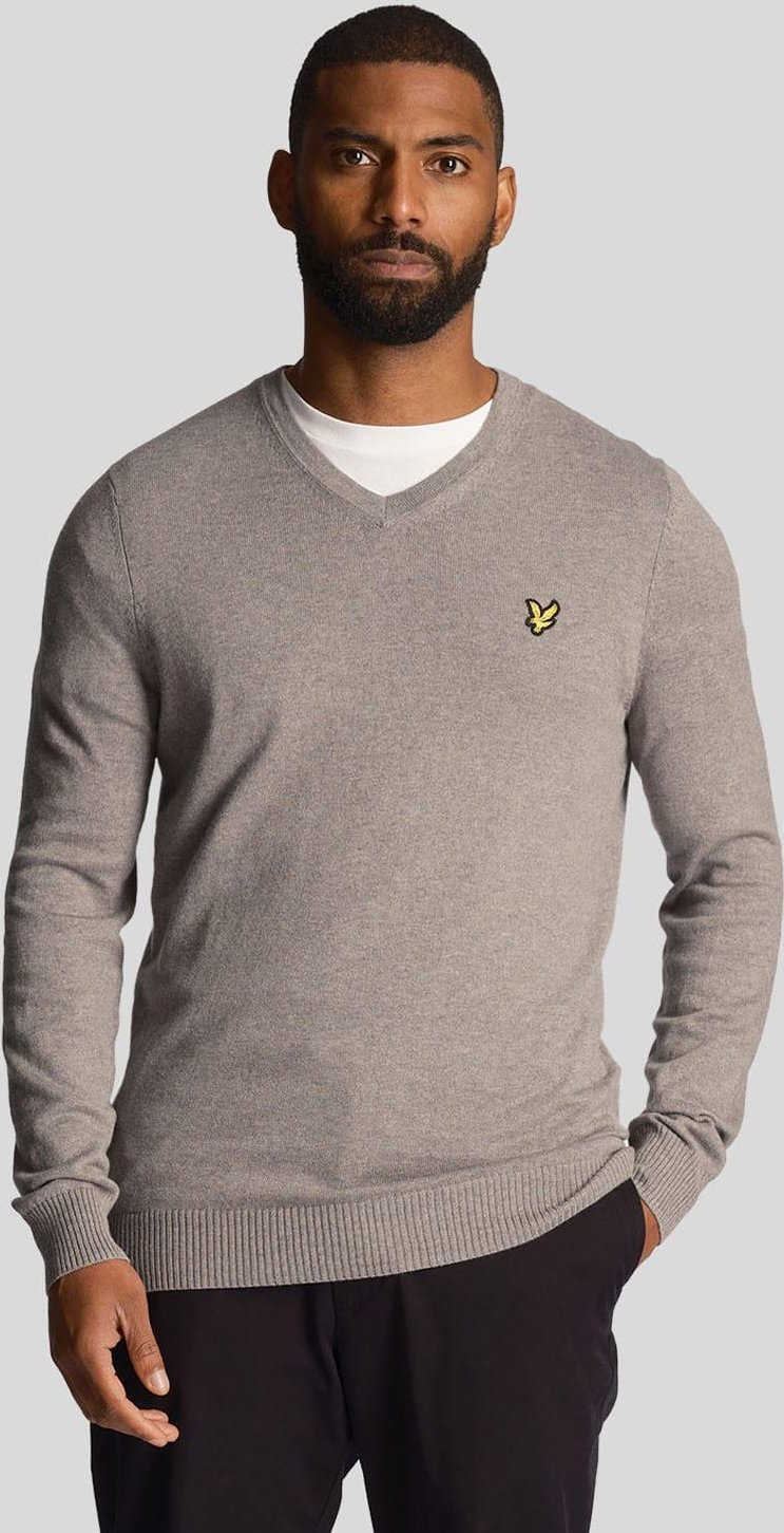 Lyle & Scott - "Merino" Pullover V-Ausschnitt für Herren (Grau)