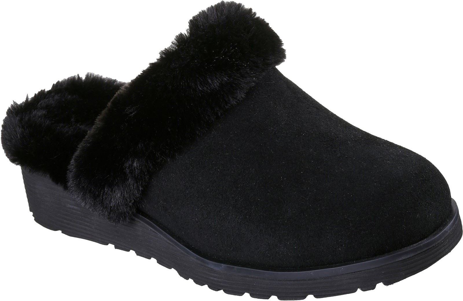 Skechers Keepsakes Wedge Time To Cruise Leder Damenschuhe Schwarz