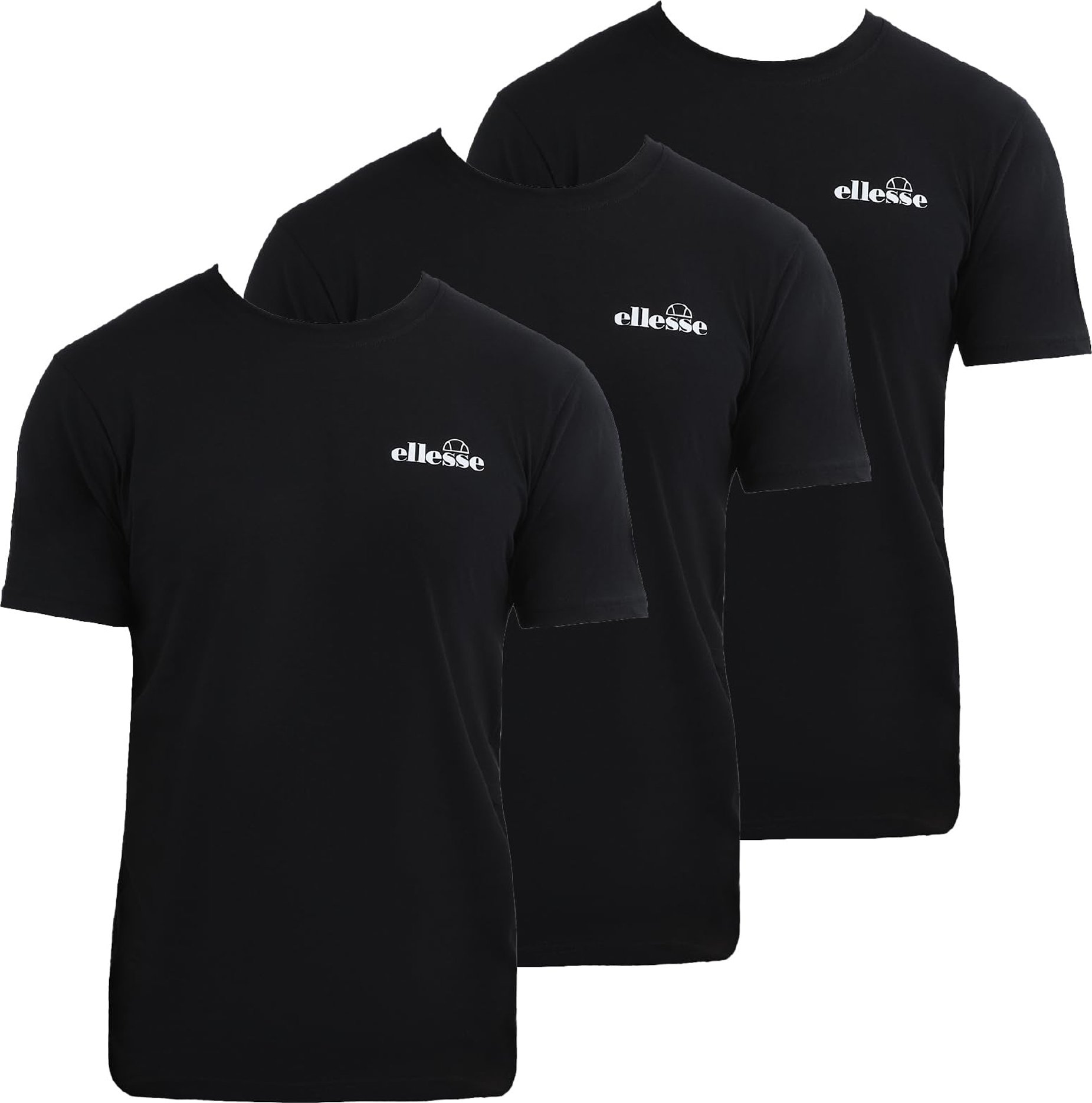 Ellesse - "Azzini" T-Shirt für Herren (3er-Pack) (Schwarz)