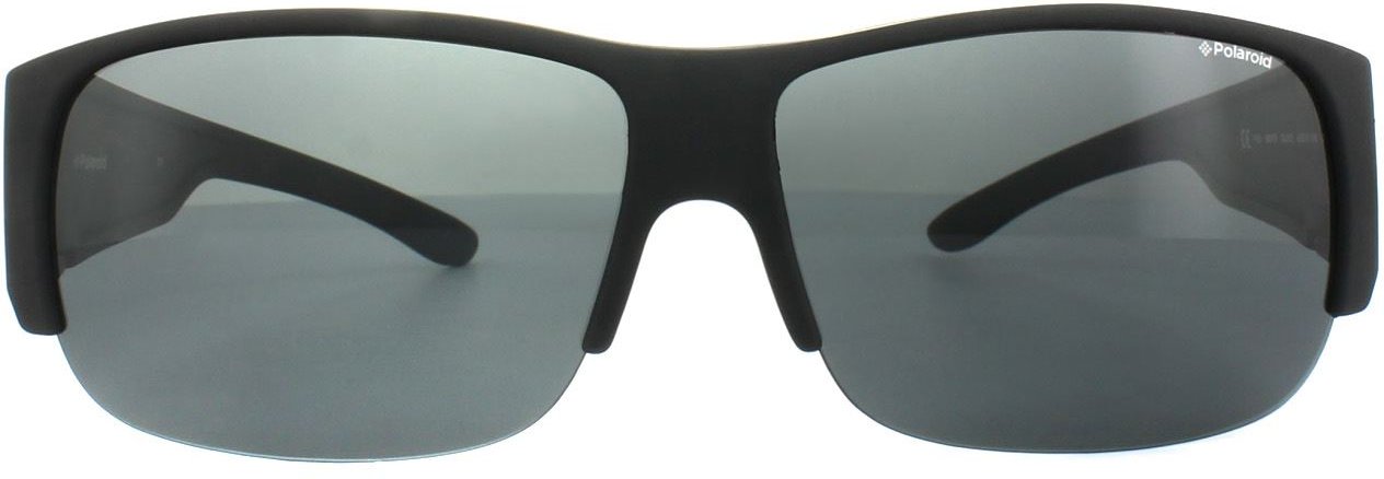Polaroid Suncovers Semi Rimless Unisexe Black Grey Polarise Lunettes de soleil
