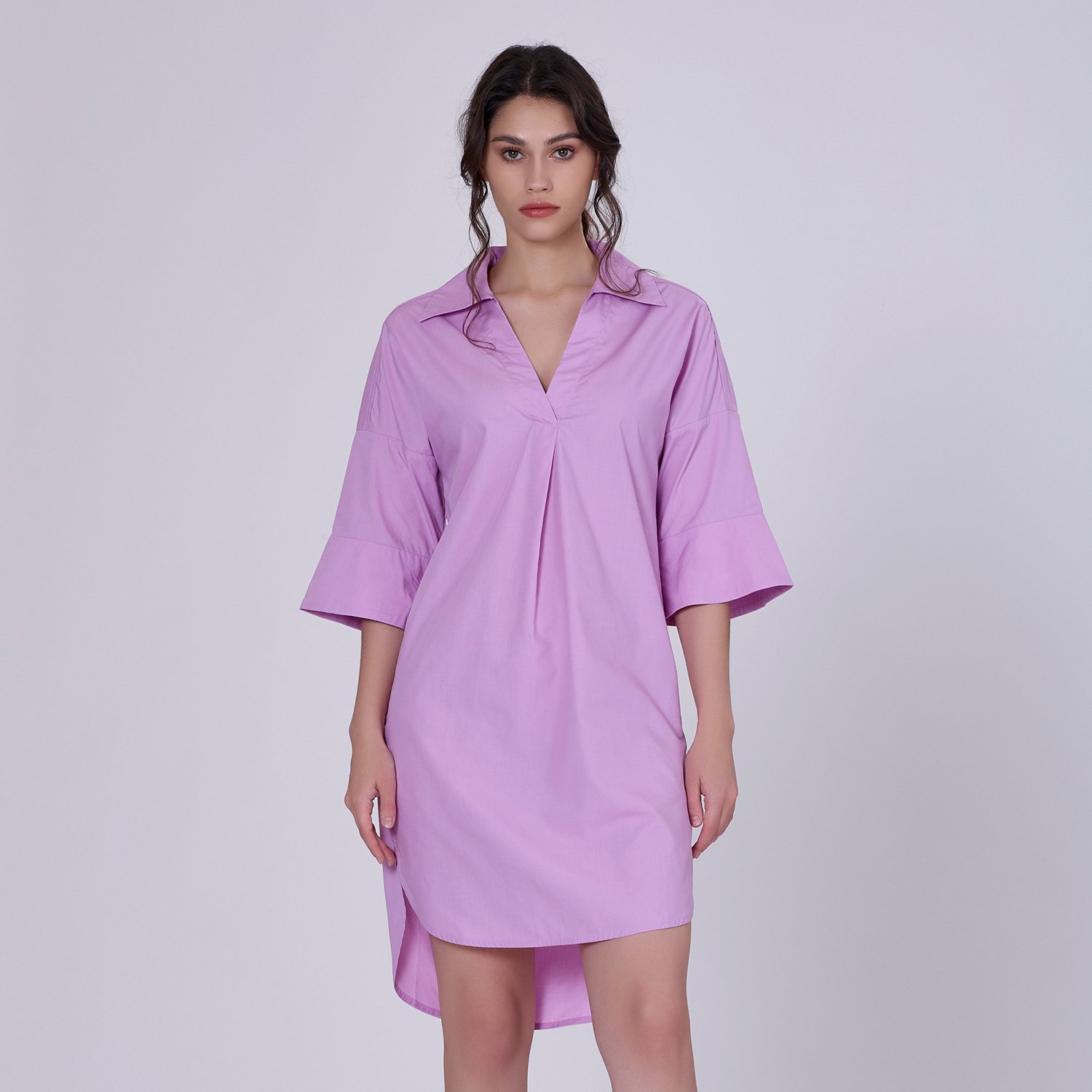 Minimalistisches Hemdkleid aus Baumwolle