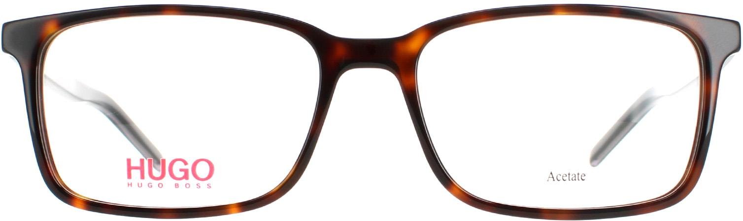 Hugo by Hugo Boss Quadratische Herrenbrille Havanna Grau