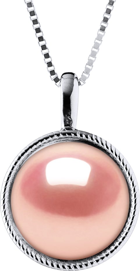 AURA Halskette Süßwasserperle 9-10 mm Rosa 925