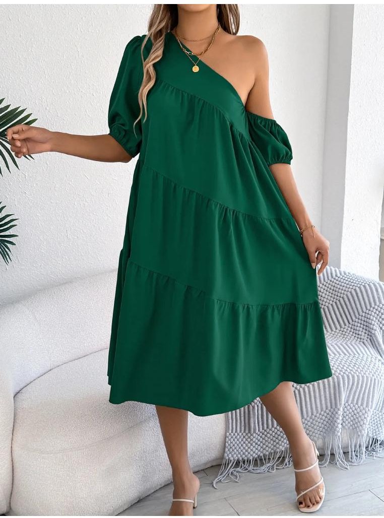 Thumbnail - Damen Ein-Schulter Stufenkleid