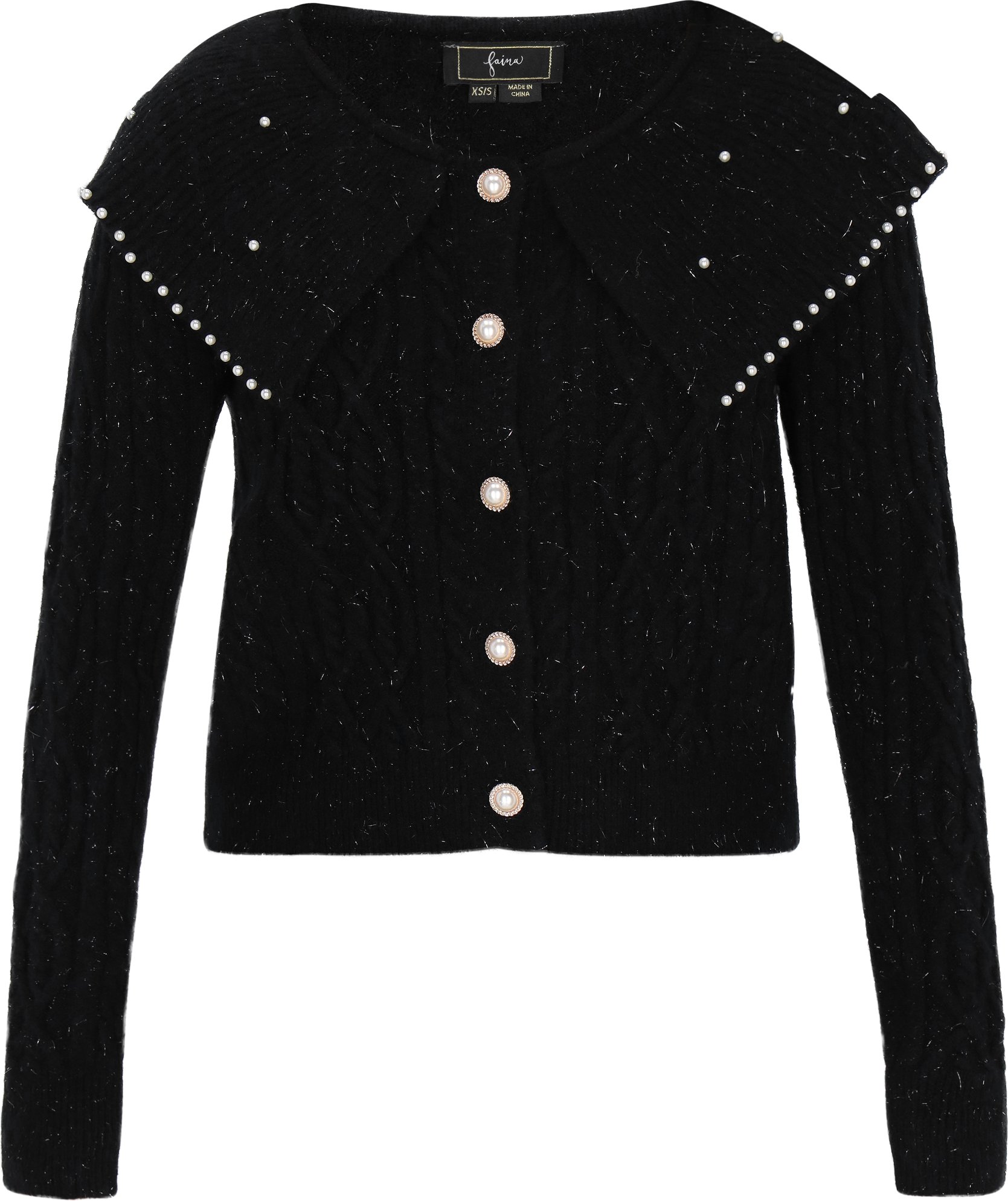 Faina Strickjacke Frauen Schwarz