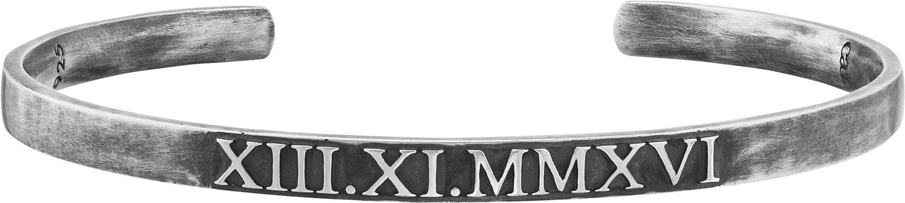 cai Armreif 925 Sterling Silber matt oxidiert