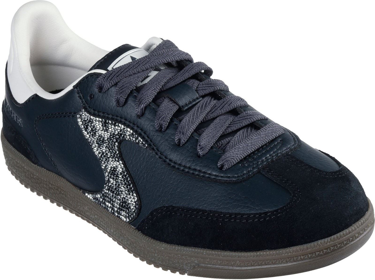 Skechers Hotshot Funkelnde Punkte Damen Schwarz/Weiß Sneakers
