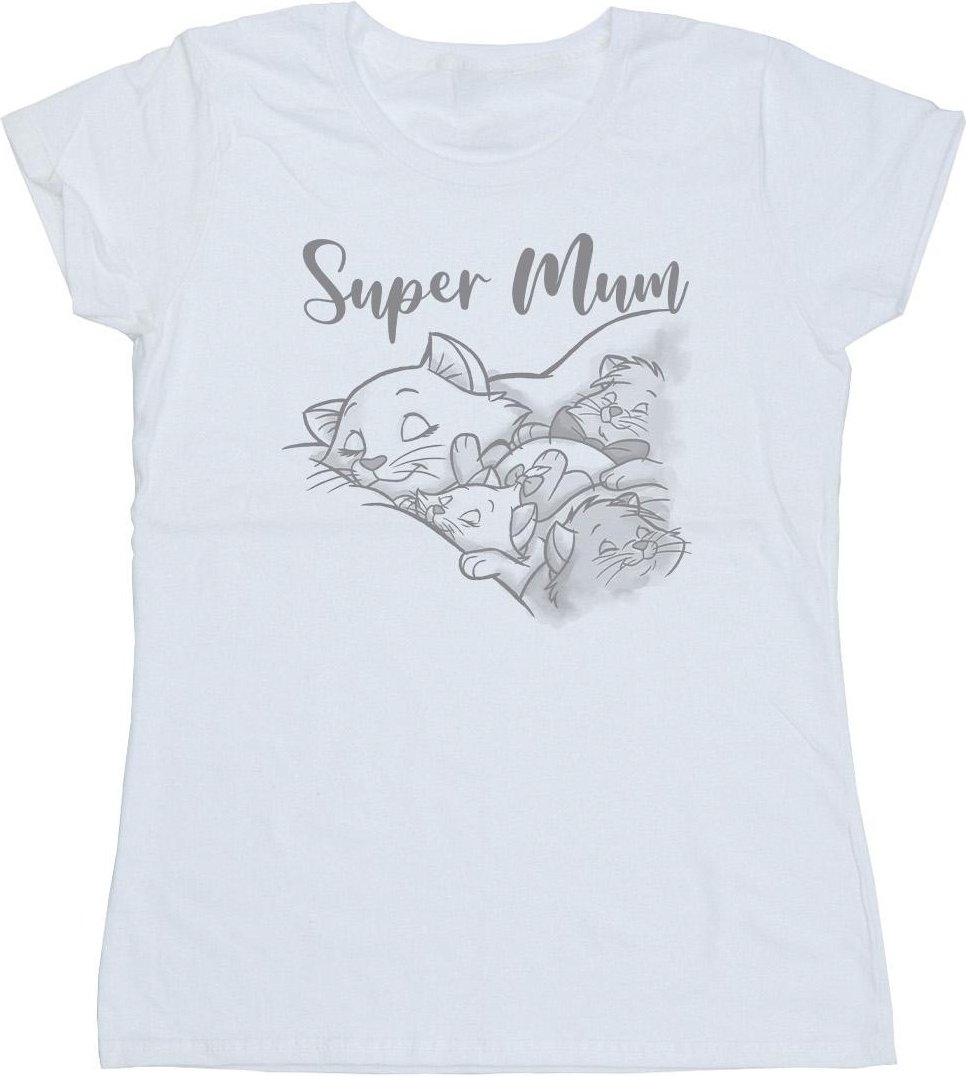 Disney - "The Aristocats Marie Super Mum" T-Shirt für Damen (Weiß)