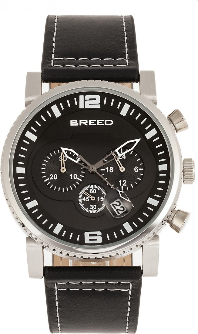 Breed Ryker Chronograph Lederarmbanduhr mit Datum