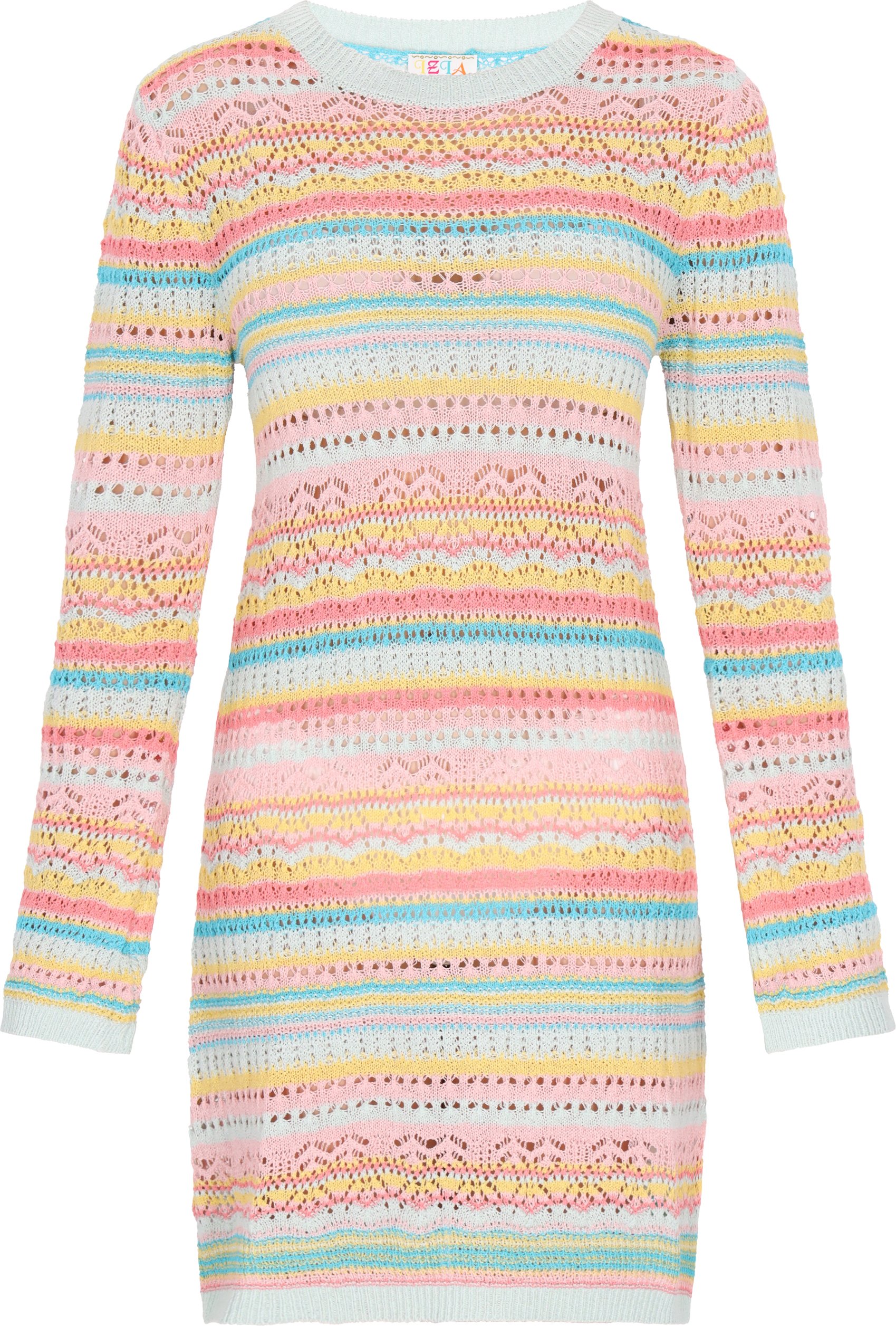 IZIA Kleid Frauen türkis mehrfarbig