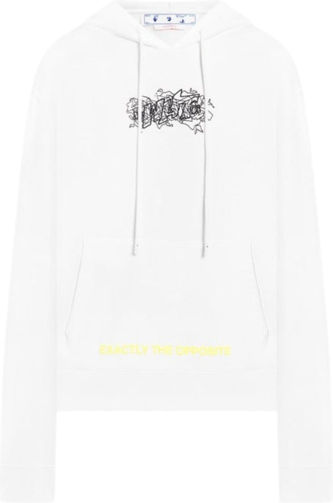 Off-white Graffiti Layerz Slim Hoodie Weiß