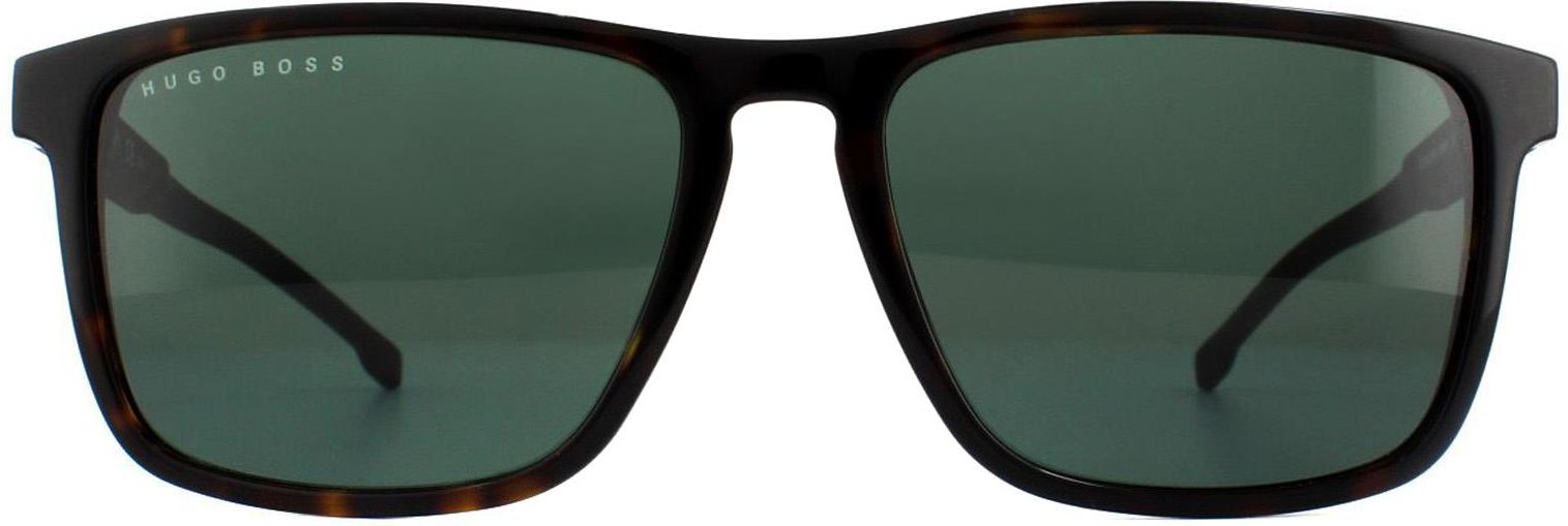 Hugo Boss Square Mens Dark Havana Green Sonnenbrille