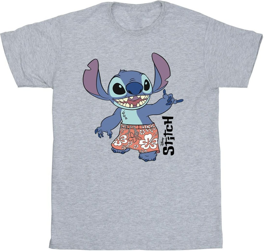 Disney - "Lilo & Stitch Bermuda Shorts" T-Shirt für Herren (Grau)