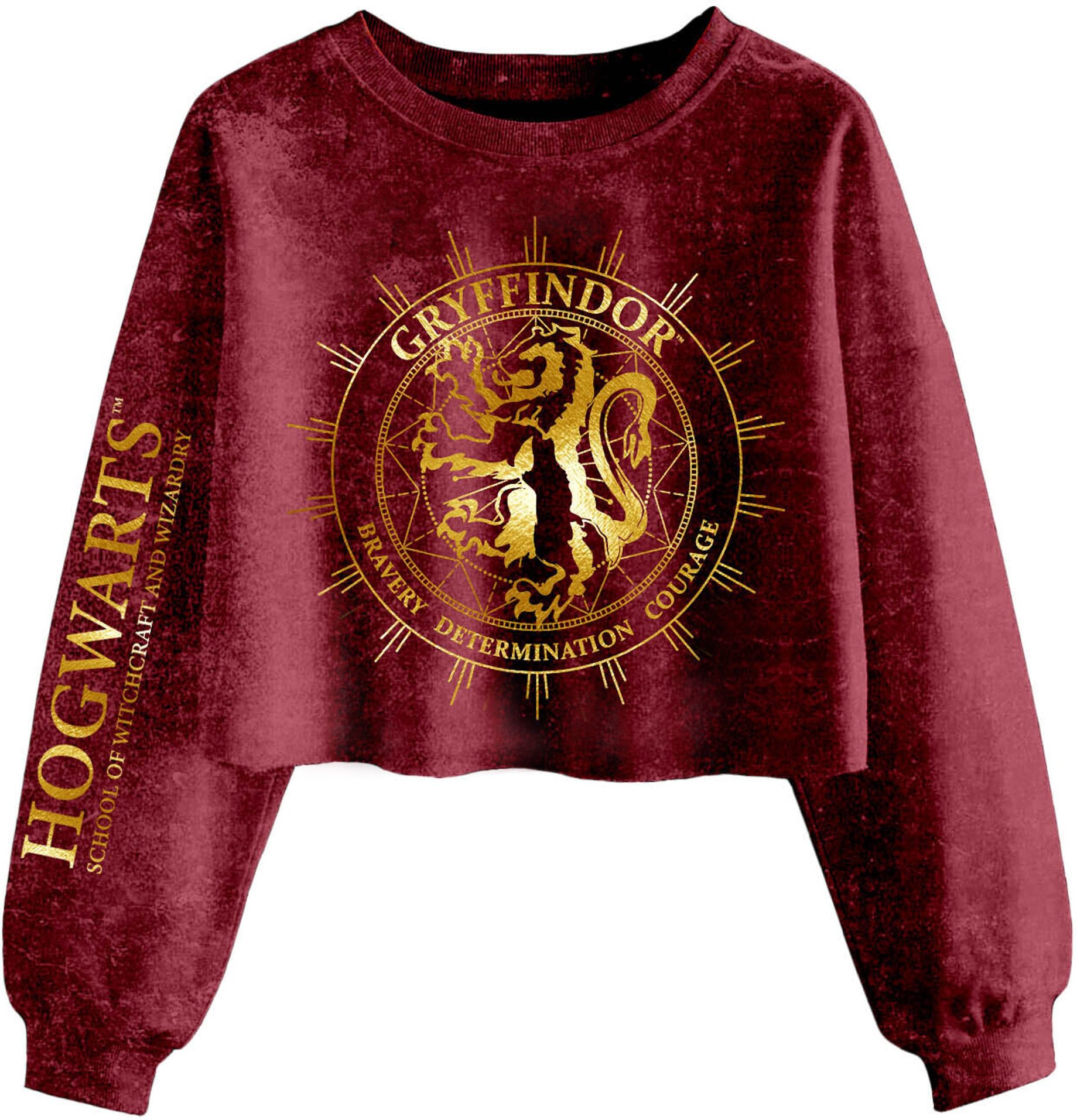 Harry Potter - "Gryffindor Constellation" Kurzes Sweatshirt für Damen (Weinrot)