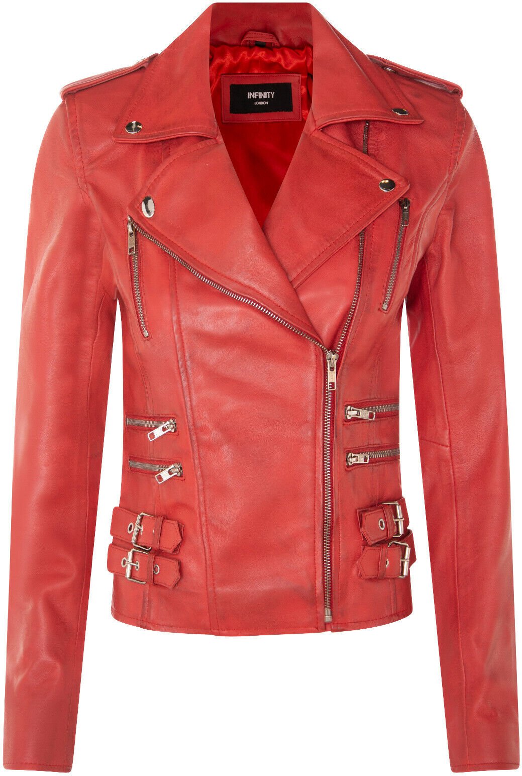 Damen Leder Brando Bikerjacke-Loddon