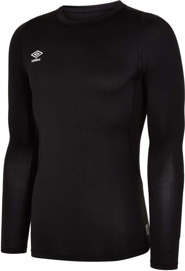 Umbro - Base Layer Oberteil Rundhalsausschnitt für Herren Langärmlig (Schwarz)