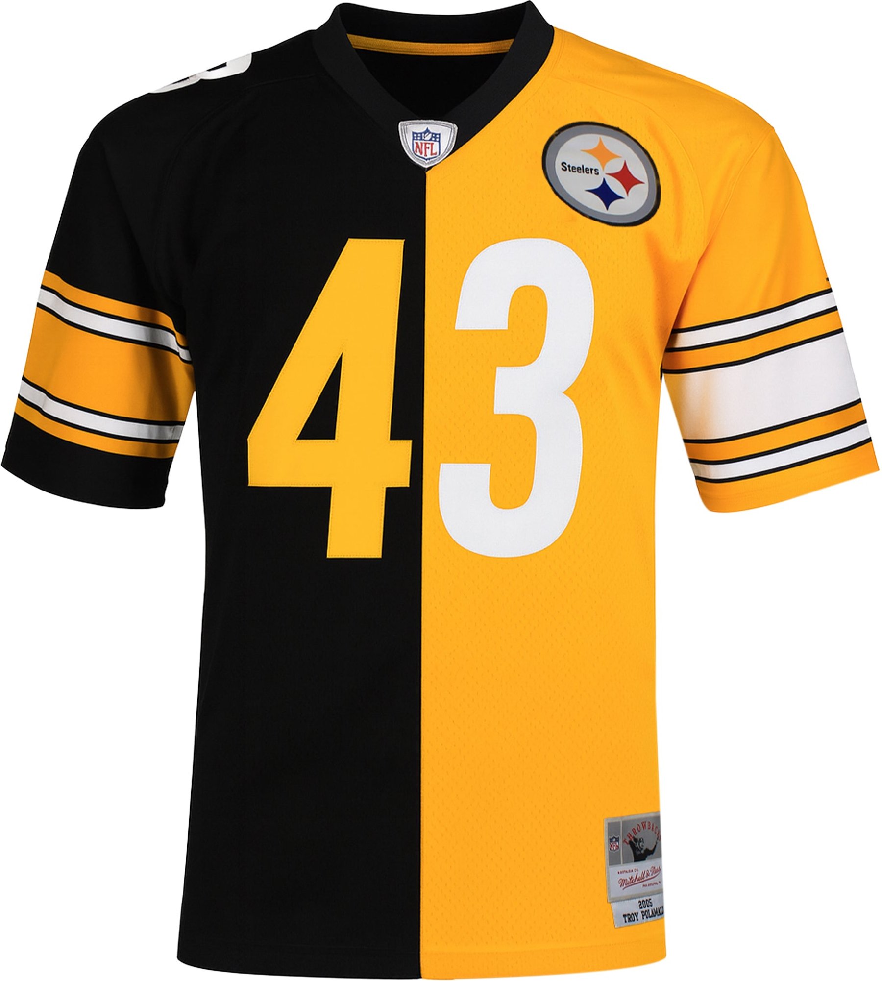 Mitchell & Ness NFL Pittsburgh Steelers 43 Polamalu Split Legacy Trikot