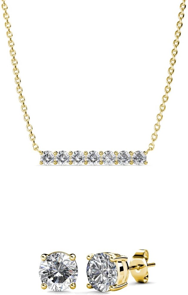 Mary Myriad Geburtsstein-Sets – Gold und Kristall