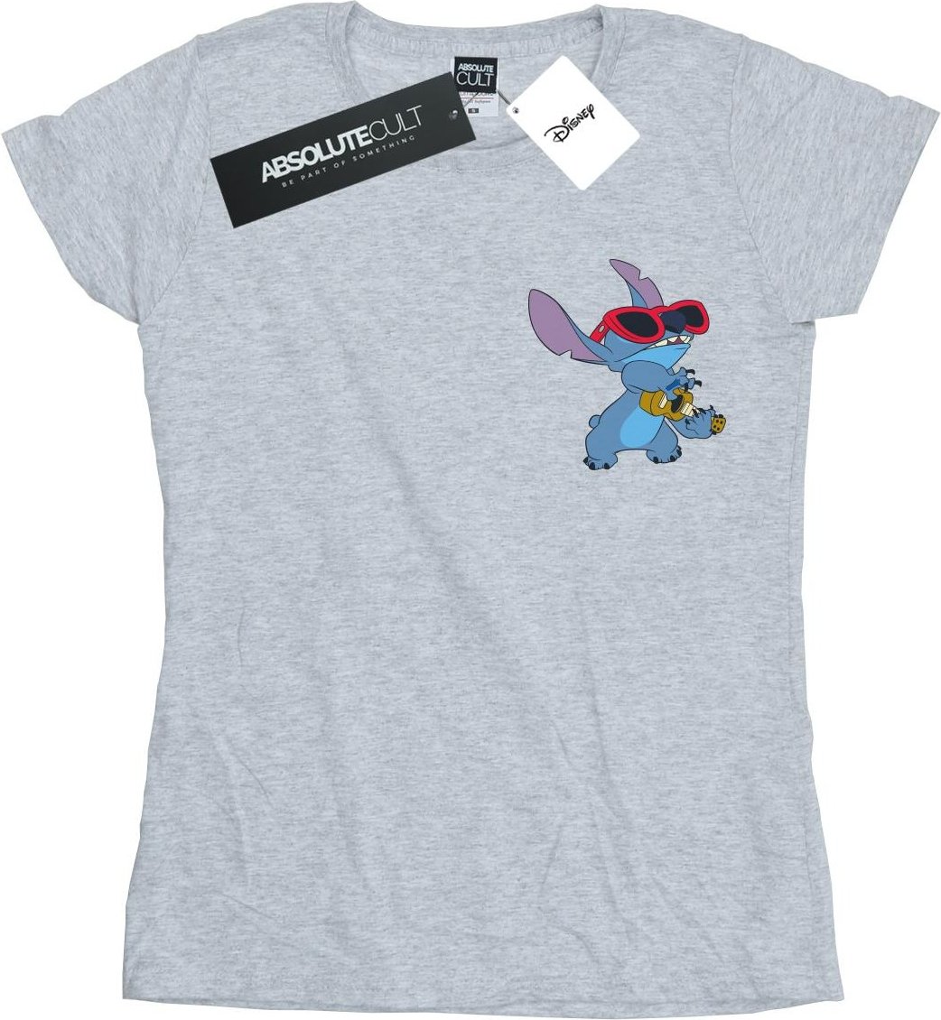 Disney - "Lilo And Stitch Guitar" T-Shirt für Damen (Grau)
