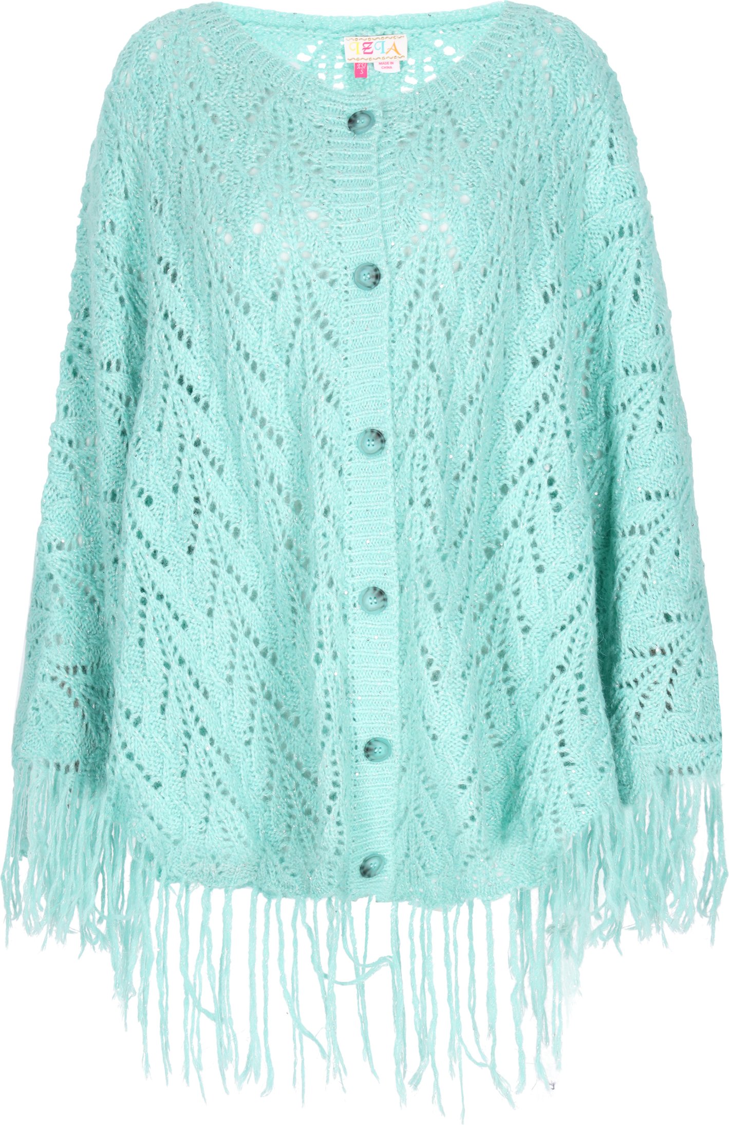 IZIA Poncho Frauen Türkis