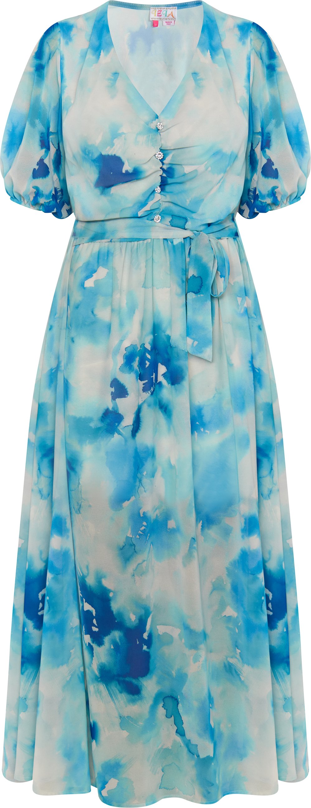 IZIA Kleid Damen Blau Mehrfarbig