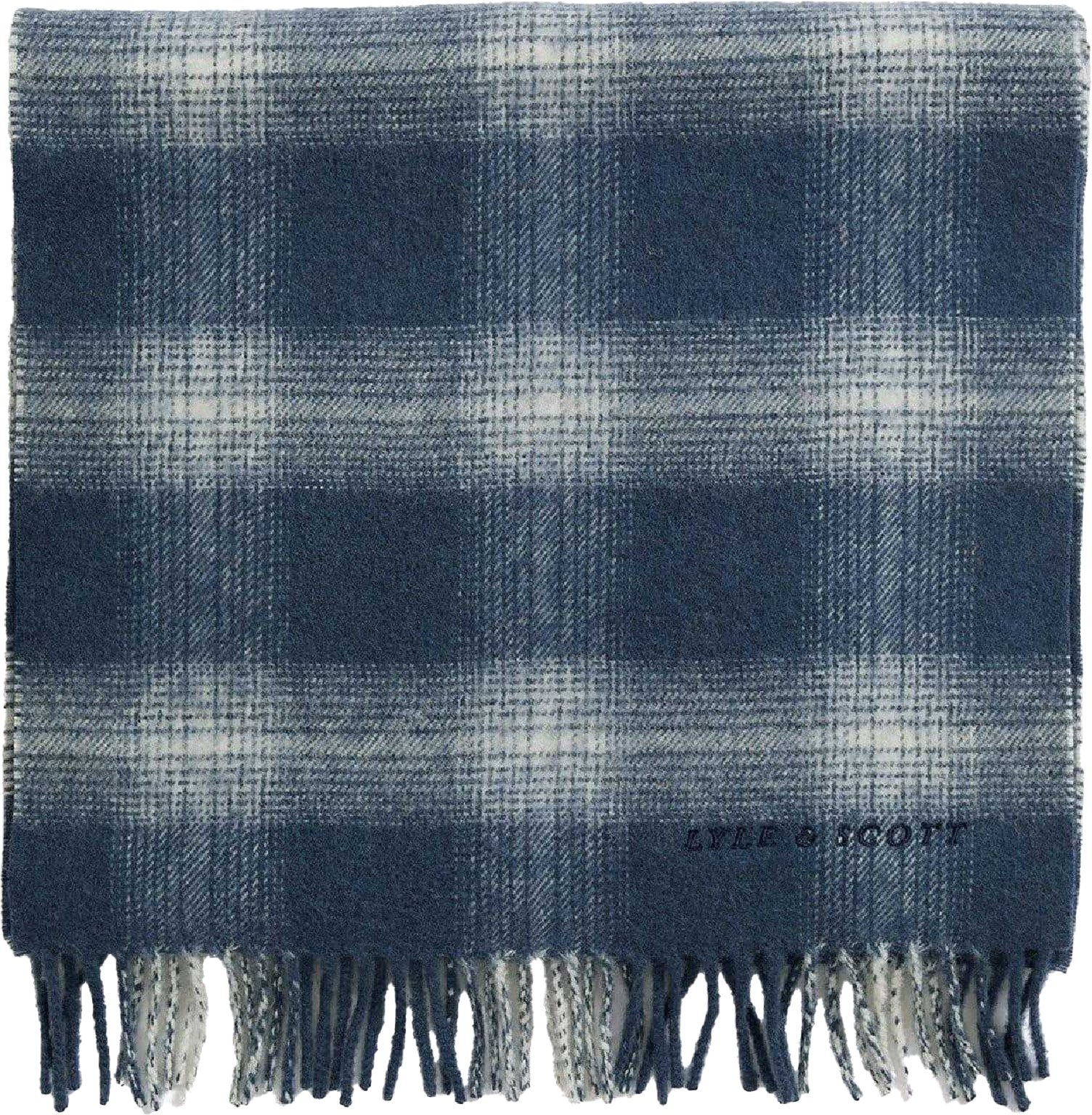 Lyle & Scott - Schal, Schafwolle (Nachthimmel/Weiß)