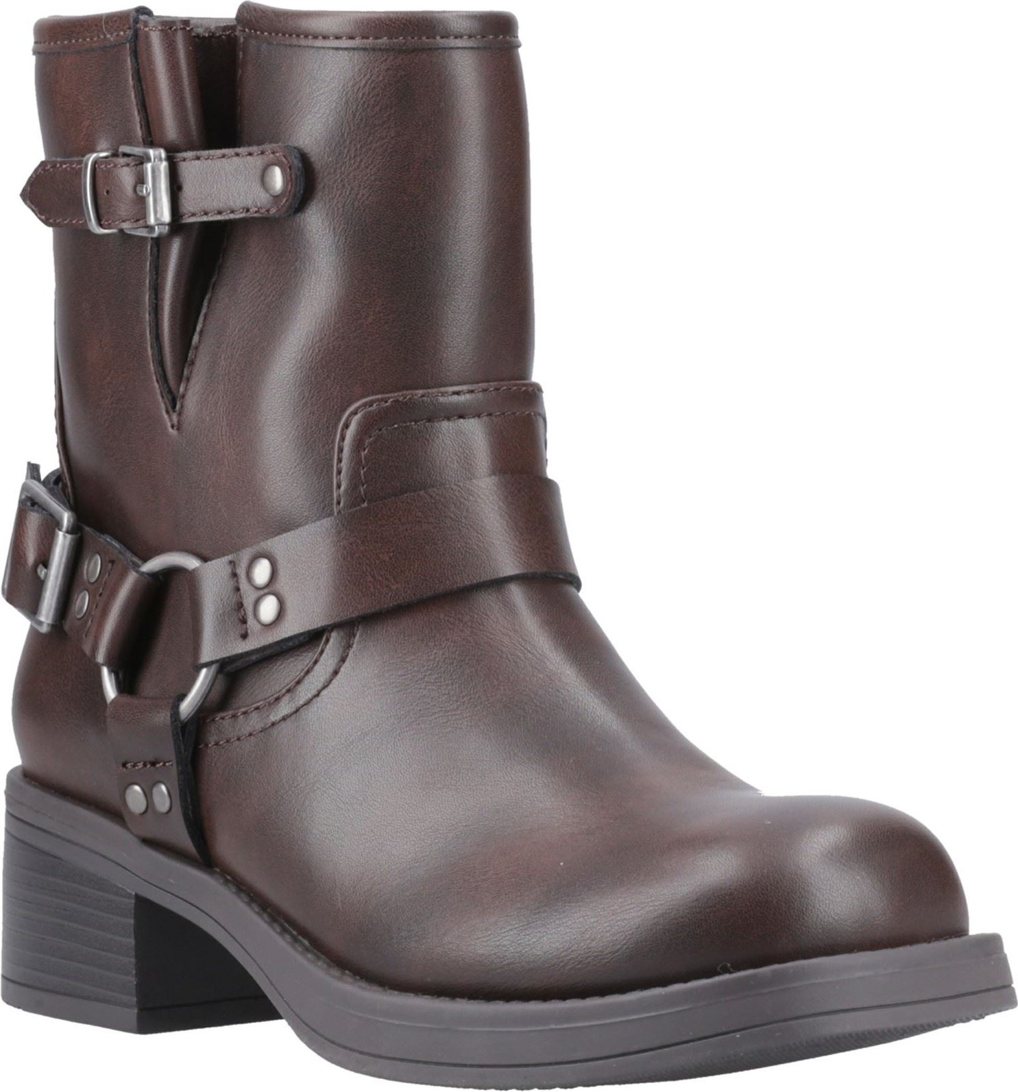 Rocket Dog Nino Kunstleder Damen Braune Absatzstiefeletten