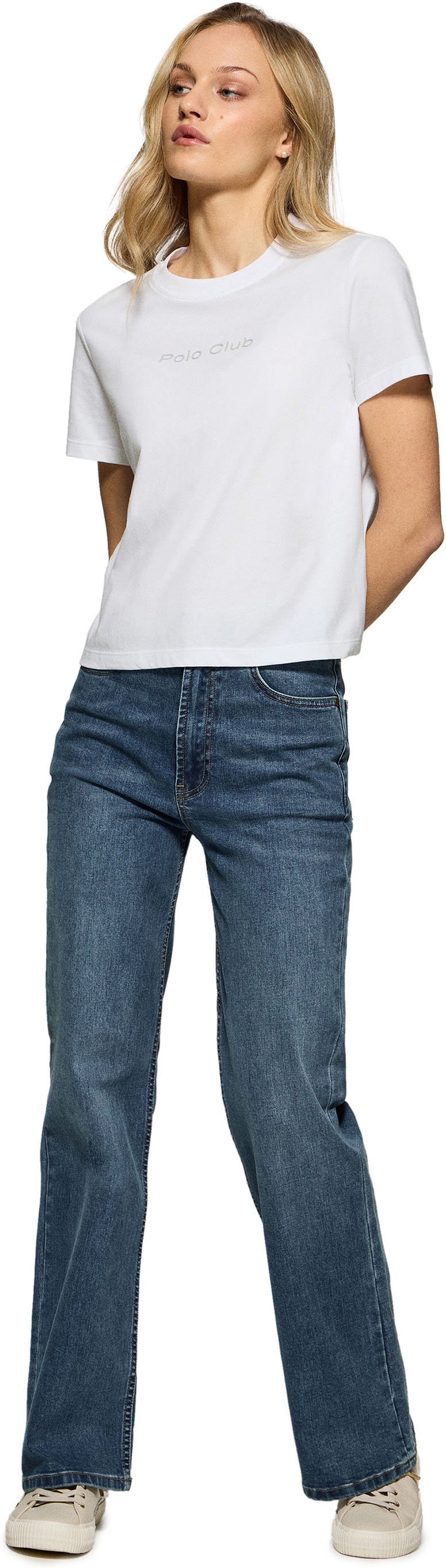 T-Shirt Tori weiß mit Minimal Combo Logo von Polo Club