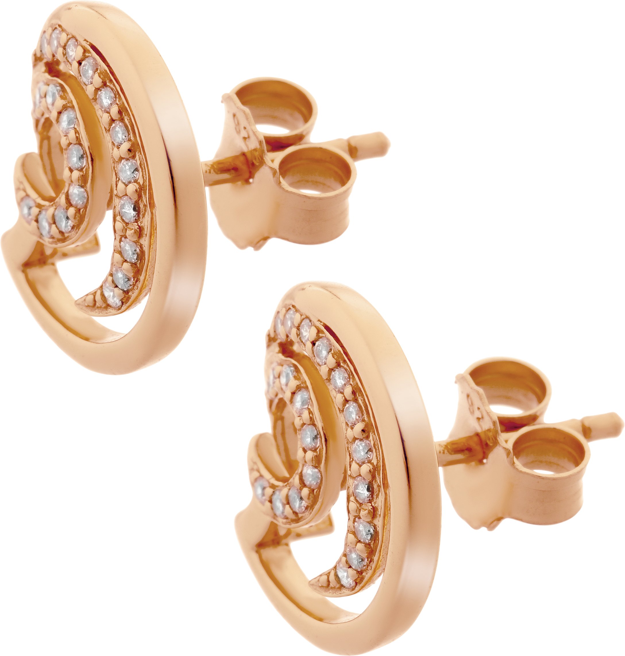 Orphelia 'Elaine' Damen Ohrstecker aus 925 Sterling Silber - Rose ZO-7084/1