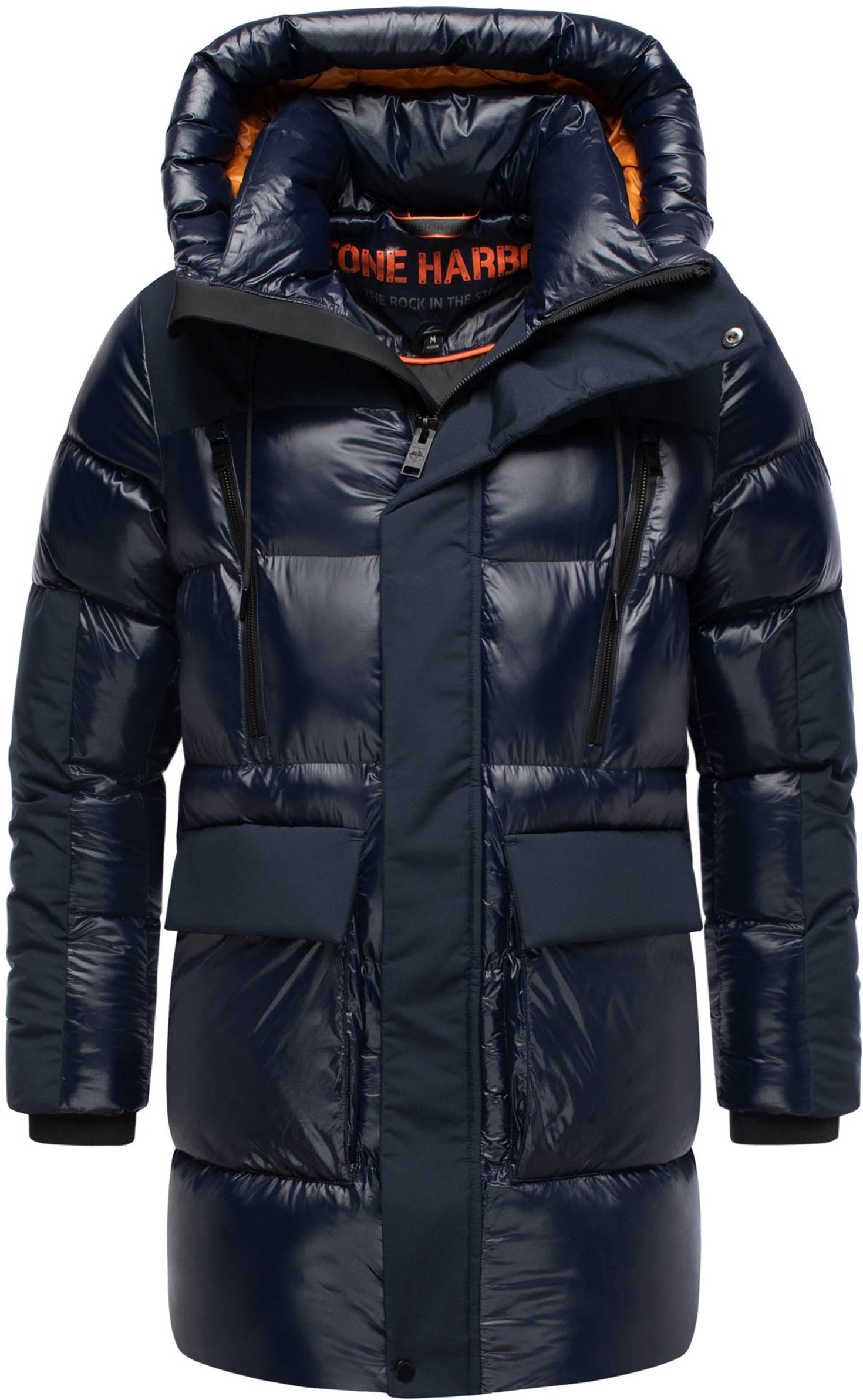 Stone Harbour Herren Winterjacke Nelioon mit 2-Wege-Reißverschluss & Kapuze