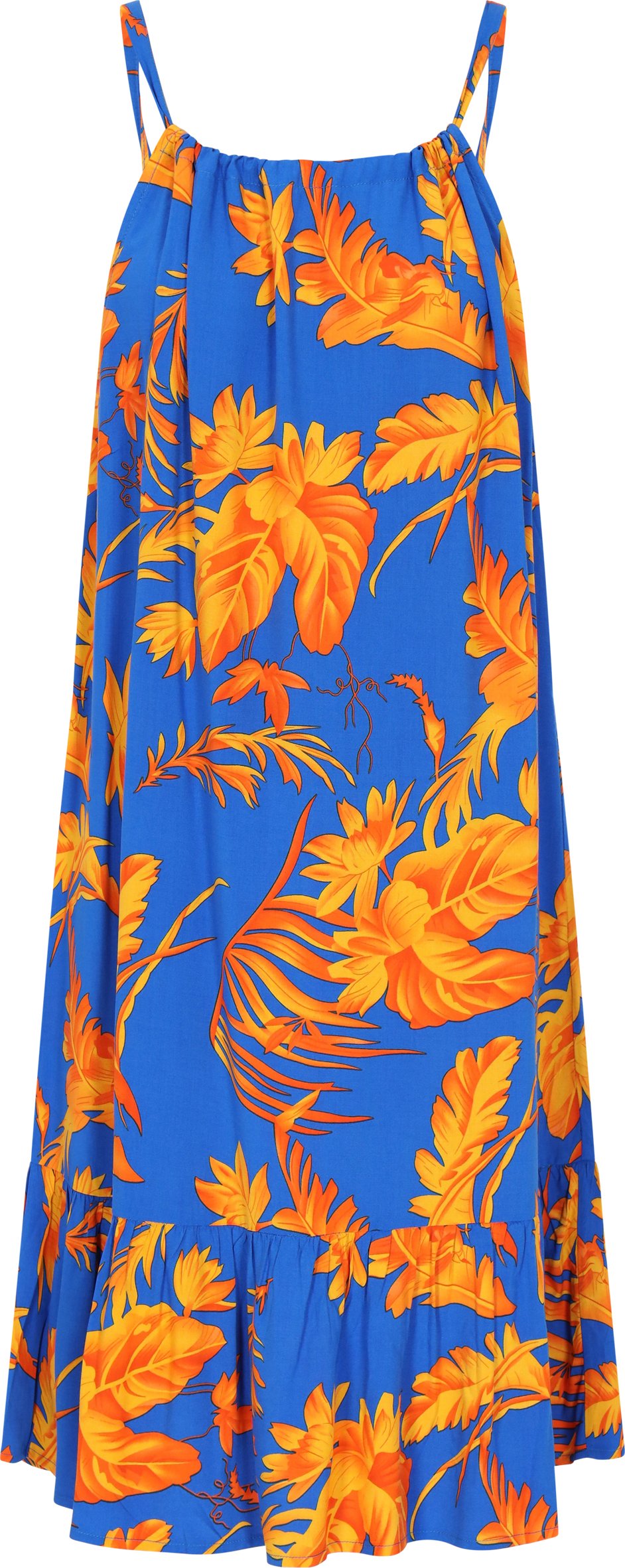 IZIA Kleid Frauen blau gelb