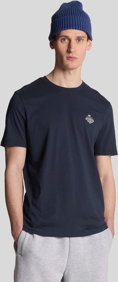 Lyle & Scott Britischer Stil Grafik-T-Shirt - Mitternachtsblau
