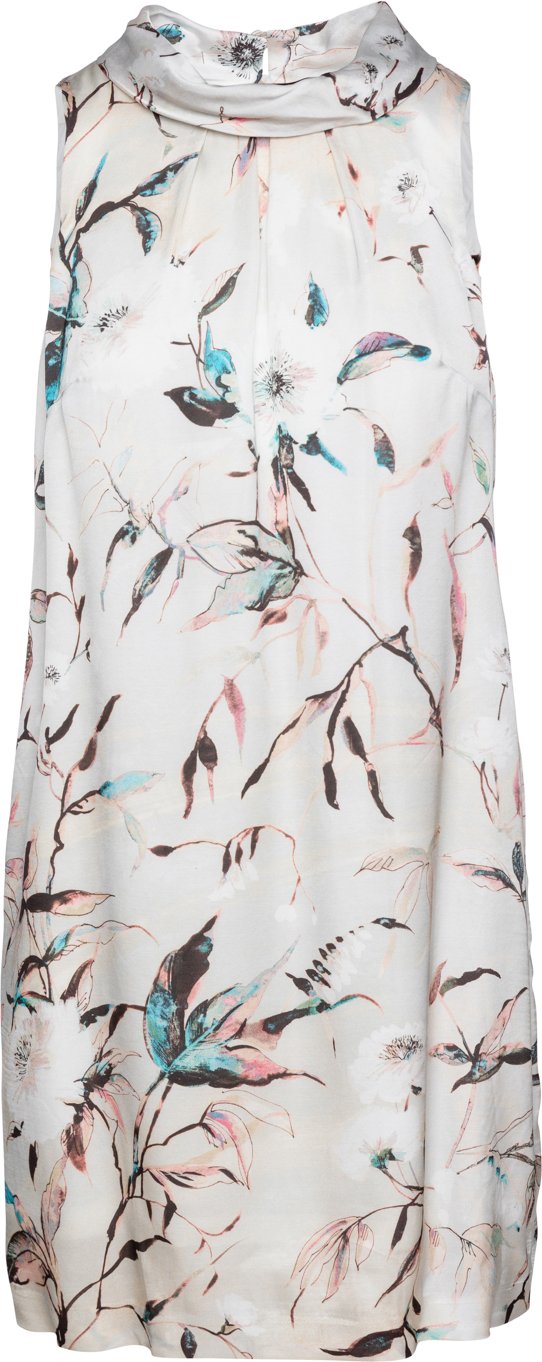 Gerades ärmelloses Satinkleid