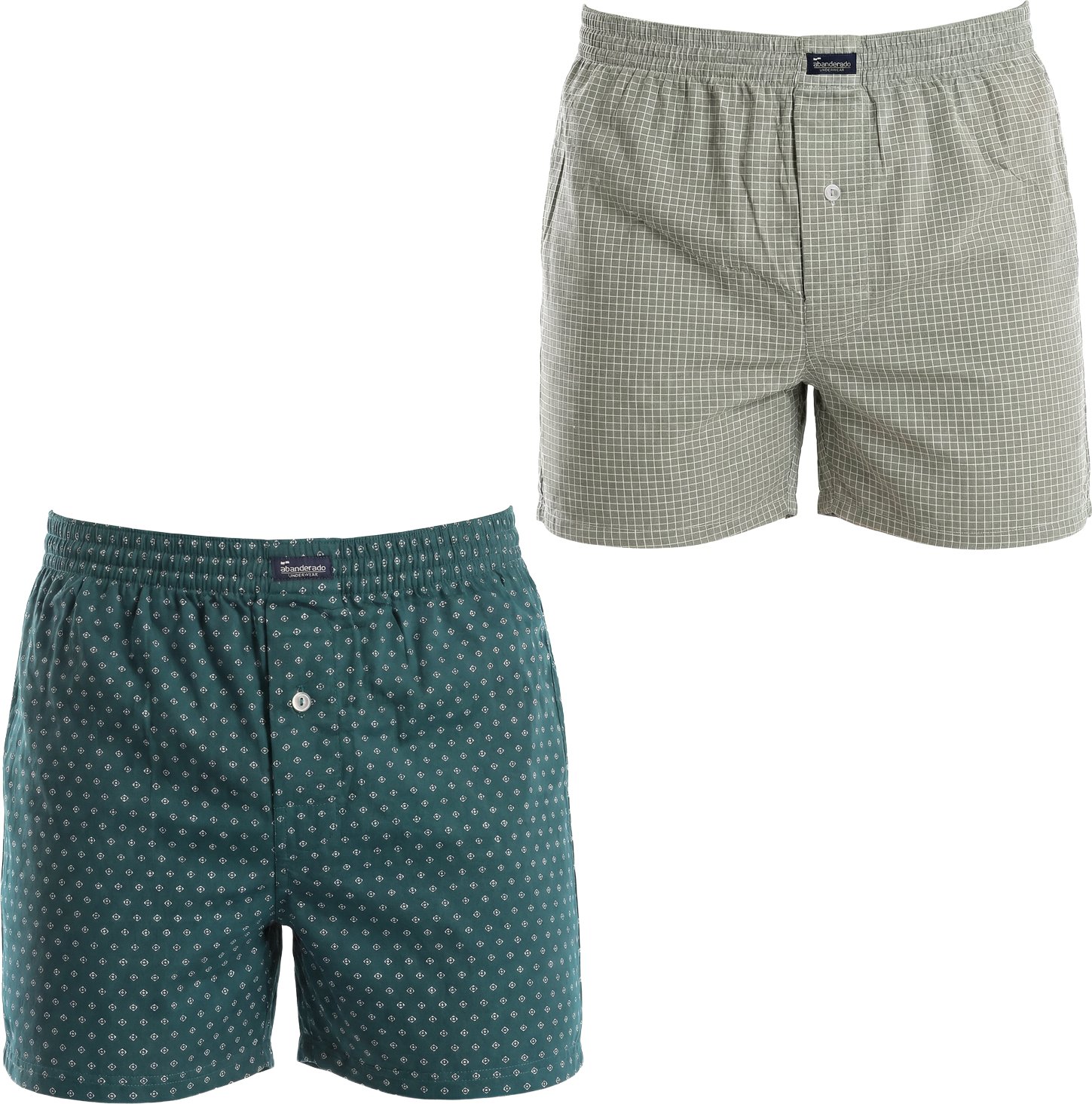 Packung mit 2 essential Baumwoll-Herrenboxershorts mit elastischem Bund A0100