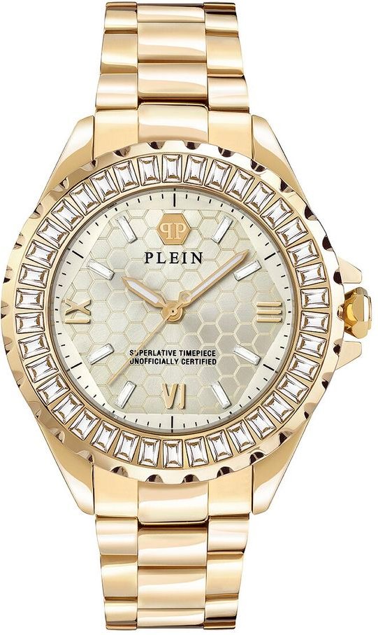 Philipp Plein Gold Edelstahl Armbanduhr