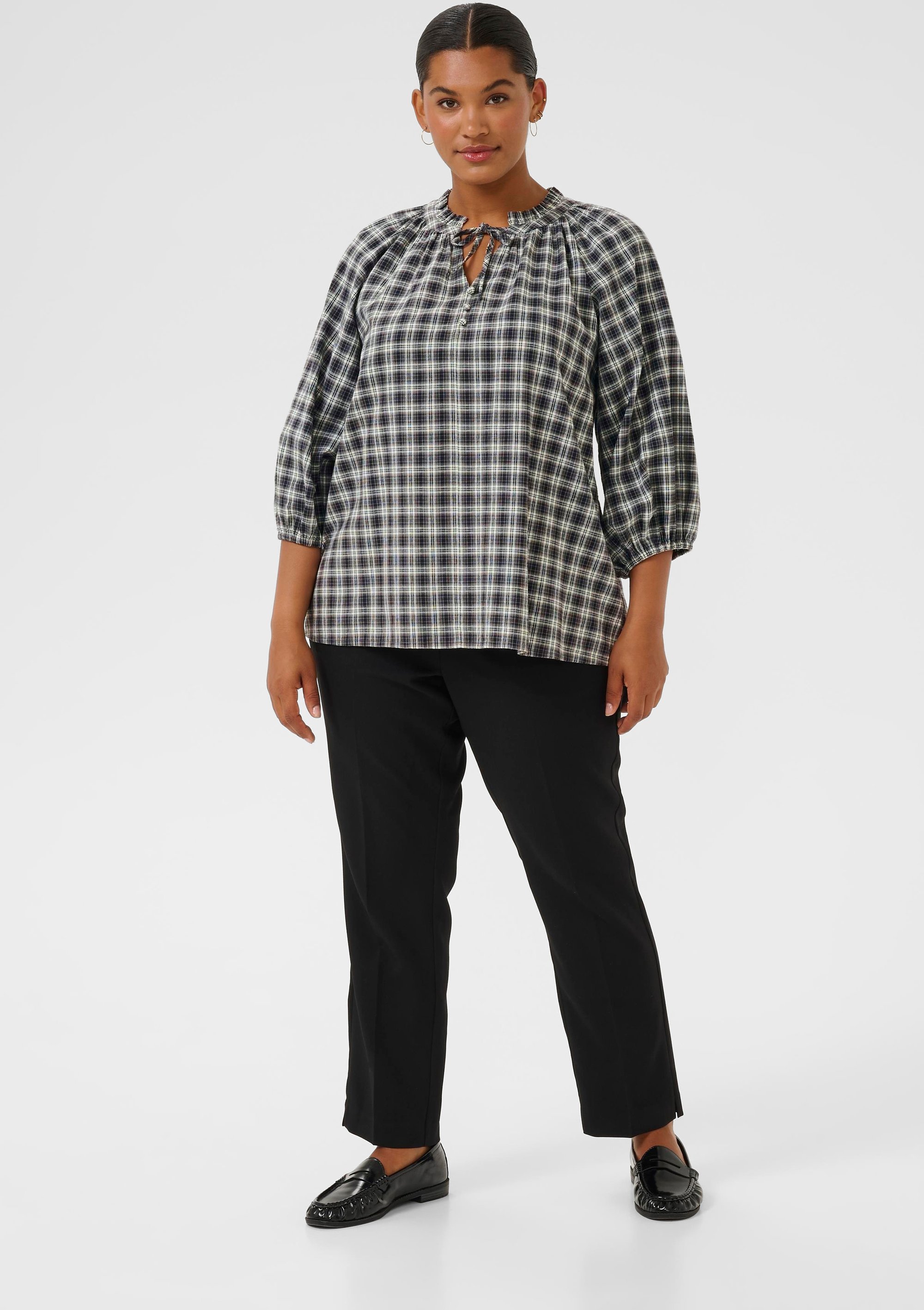 Kurzarm-Bluse KCelina Kurzarm-Bluse Regular fit black darkgrey