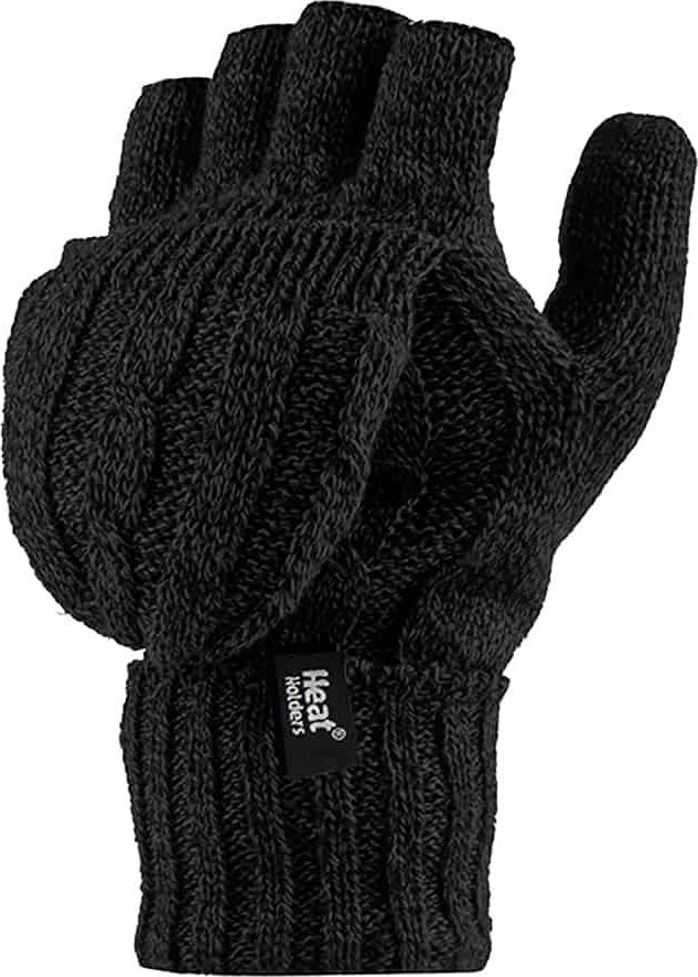 Women's Thermal Converter Fingerless Cable Knit 2.3 tog Handschuhe