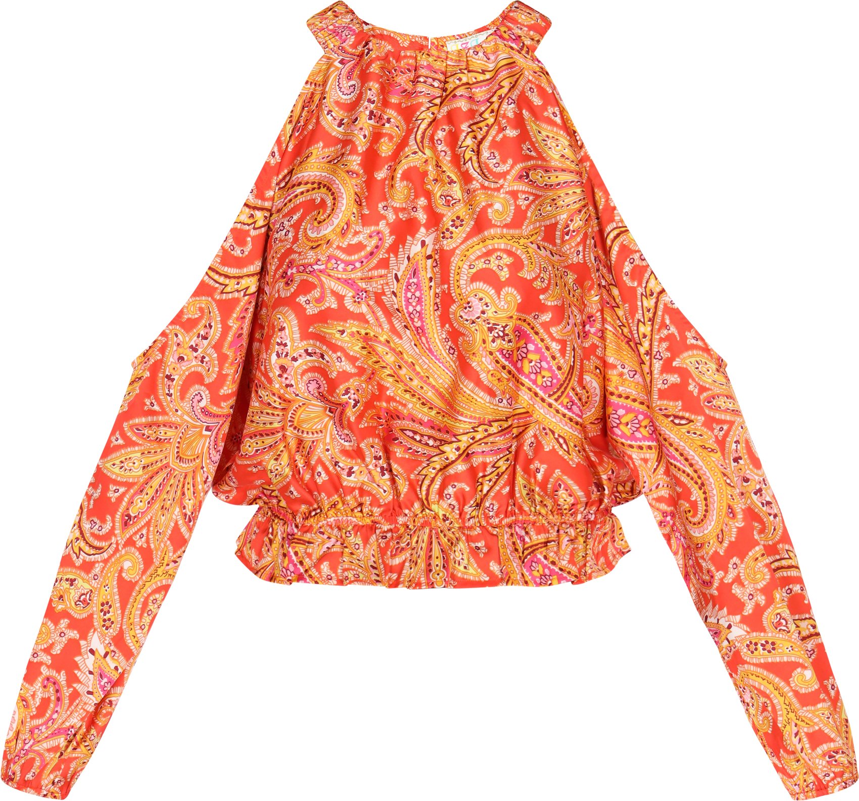 IZIA Bluse Frauen orange mehrfarbig