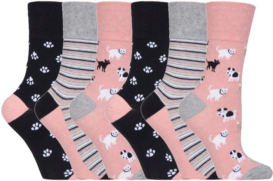 Gentle Grip - 6 Paare Damen Gentle Grip nicht elastische Socken - GG169