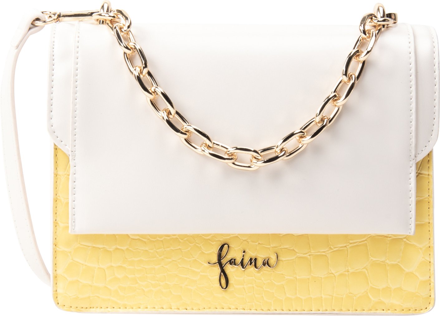 Faina Henkeltasche Damen gelb