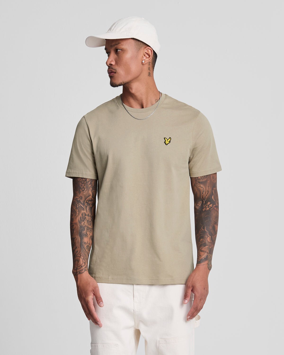 Lyle & Scott Branded Chest Logo Sage Uniform Green T-Shirt