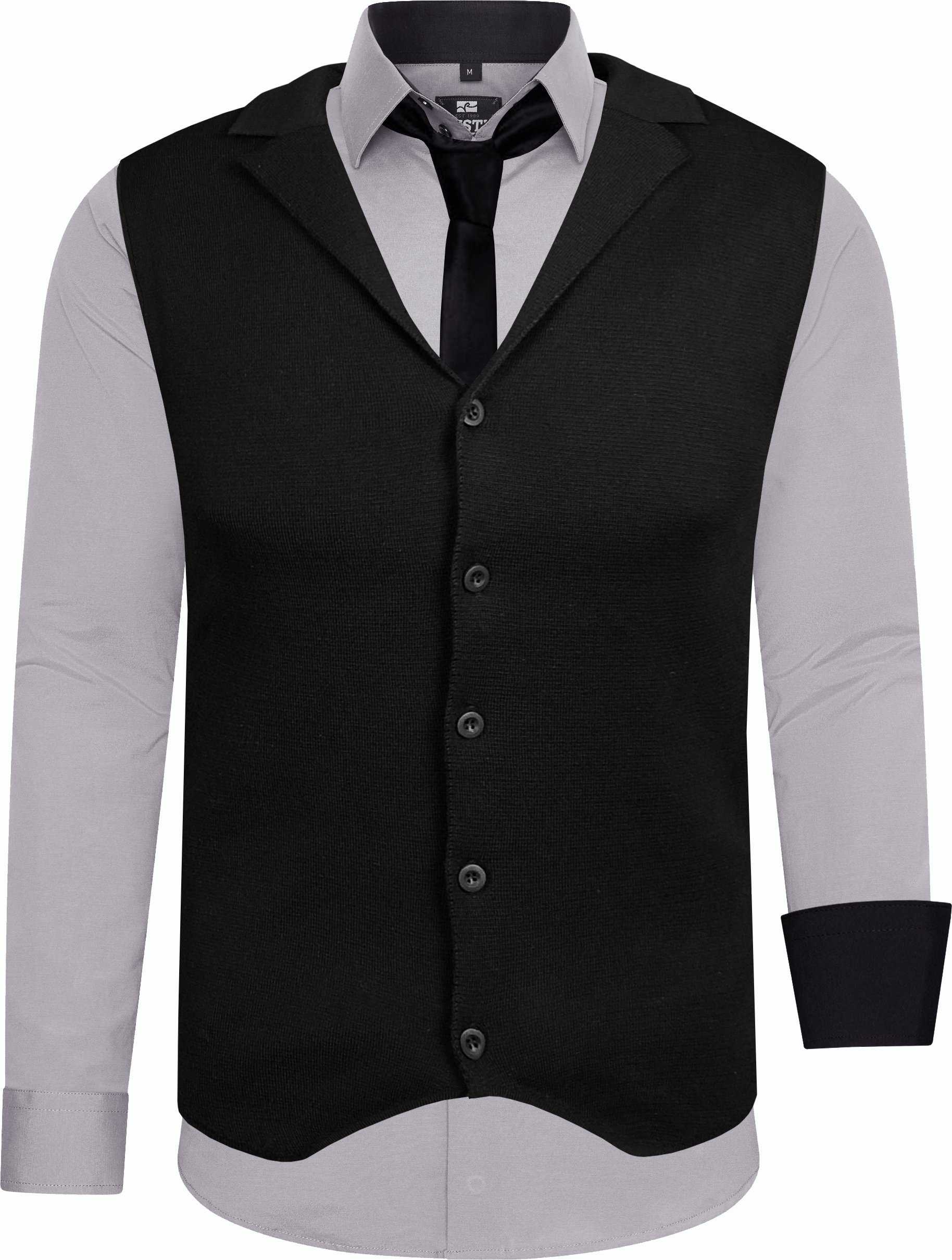 Hemd mit Weste und Krawatte 3er Set