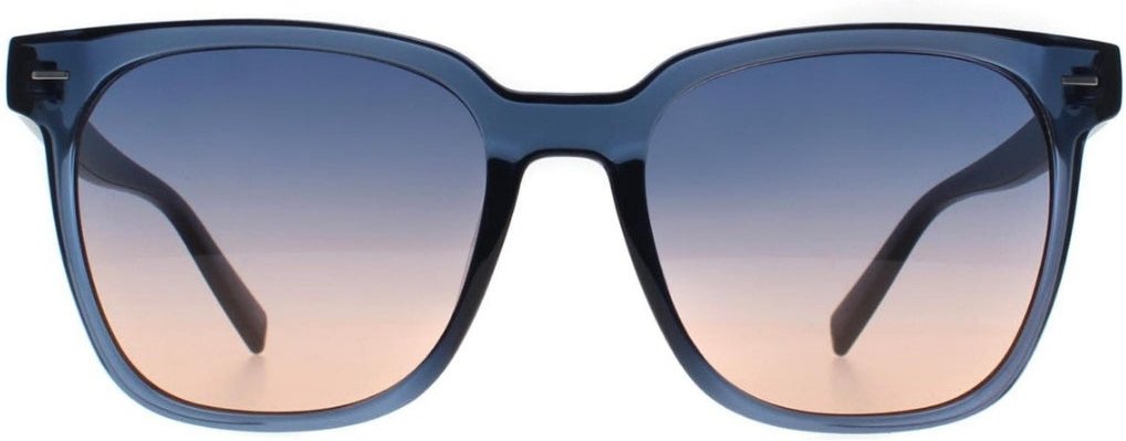 Thumbnail - Calvin Klein - Sonnenbrille mit Kristallen und marineblauem Rahmen in Pfirsich-Marineblau mit Verlaufsgläsern